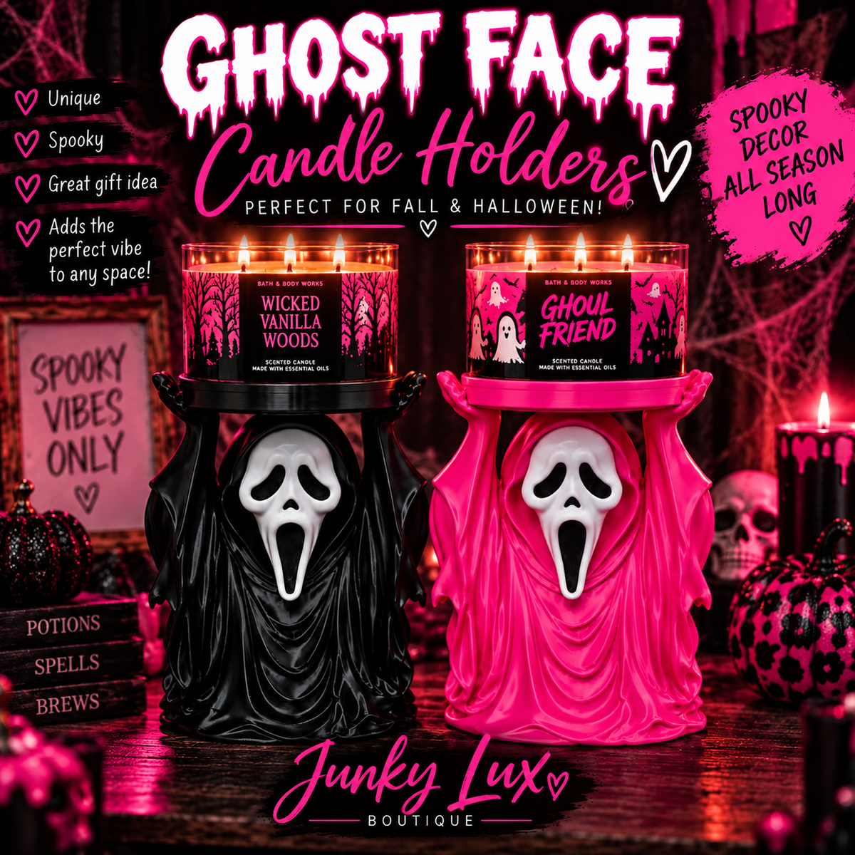 Ghost(face) Candle Holder