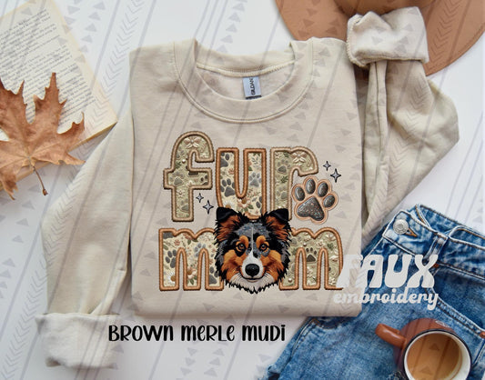 Faux Embroidery-Fur Mom