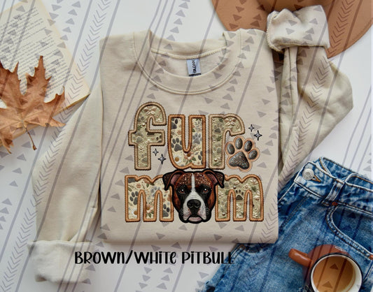 Faux Embroidery-Fur Mom