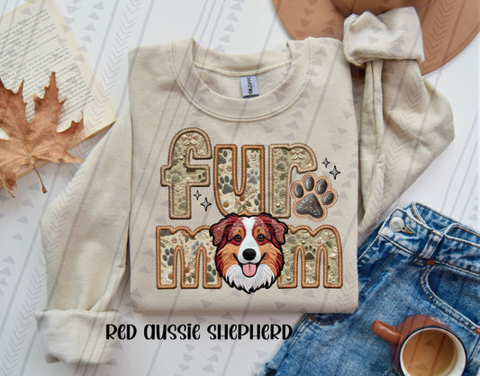 Faux Embroidery-Fur Mom