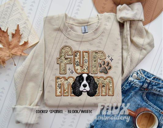 Faux Embroidery-Fur Mom