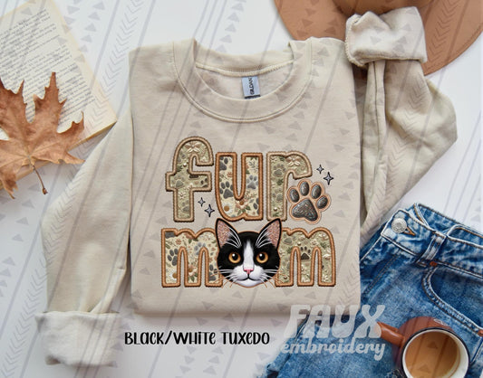 Faux Embroidery-Fur Mom