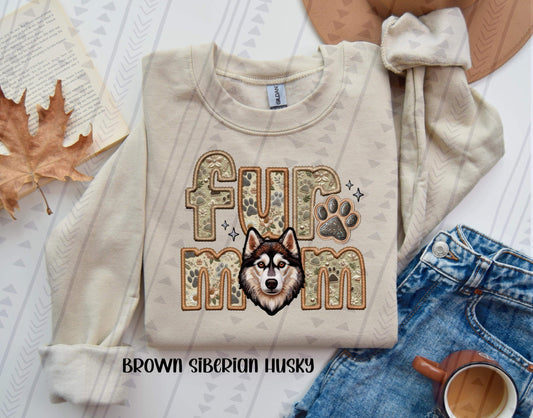 Faux Embroidery-Fur Mom