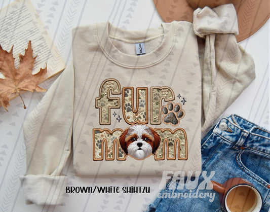 Faux Embroidery-Fur Mom