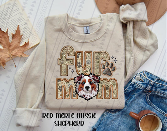 Faux Embroidery-Fur Mom