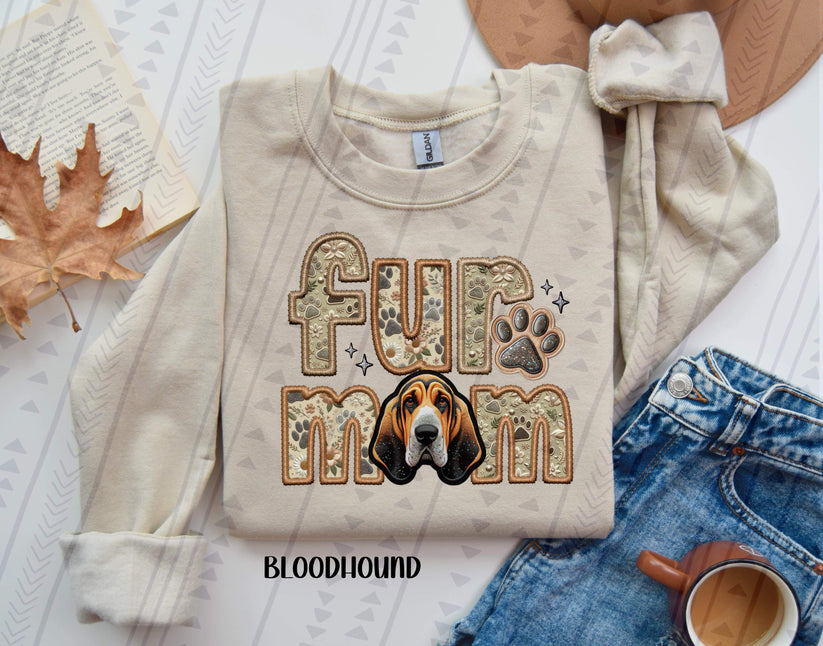 Faux Embroidery-Fur Mom