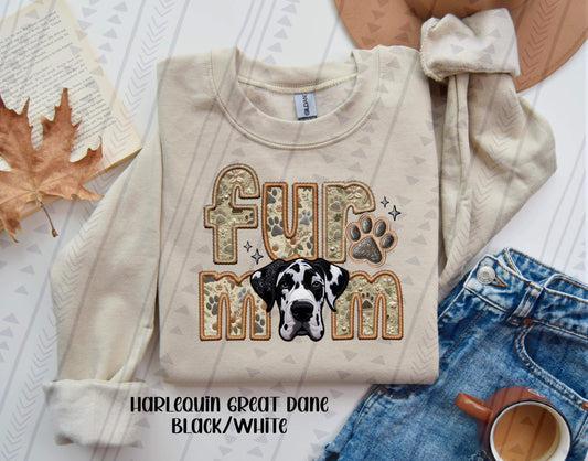 Faux Embroidery-Fur Mom