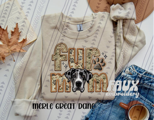 Faux Embroidery-Fur Mom