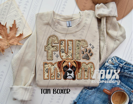 Faux Embroidery-Fur Mom