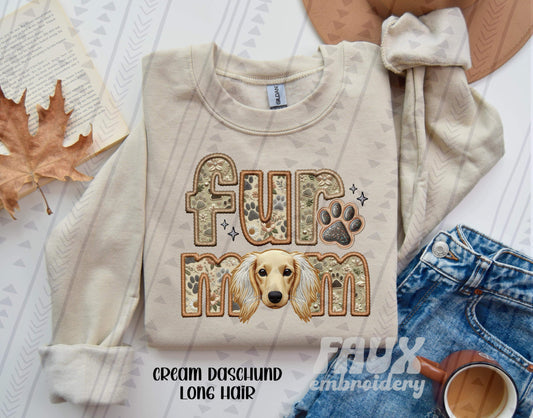 Faux Embroidery-Fur Mom