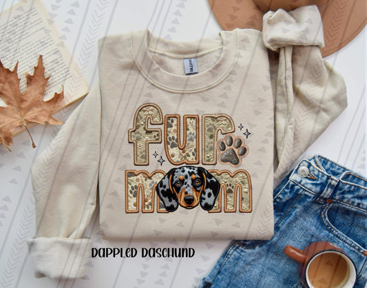 Faux Embroidery-Fur Mom