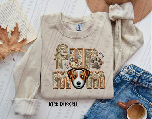Faux Embroidery-Fur Mom