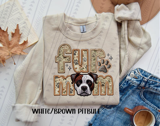 Faux Embroidery-Fur Mom
