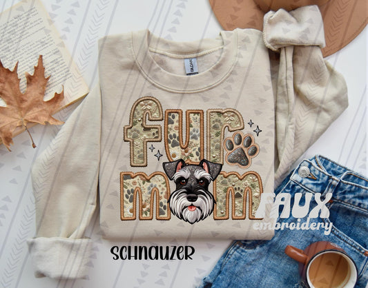 Faux Embroidery-Fur Mom
