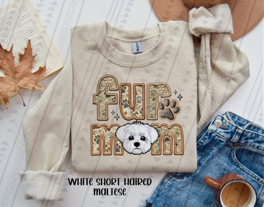 Faux Embroidery-Fur Mom