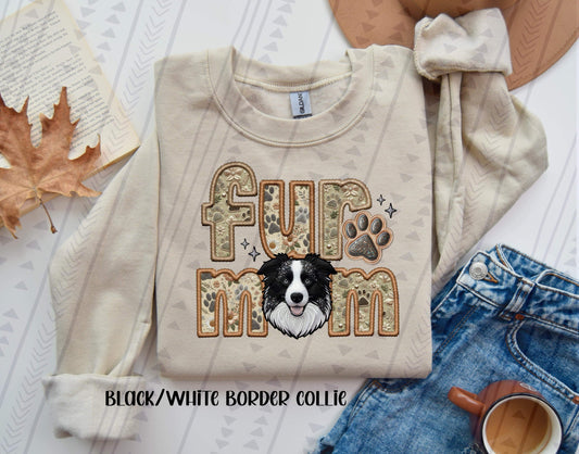 Faux Embroidery-Fur Mom