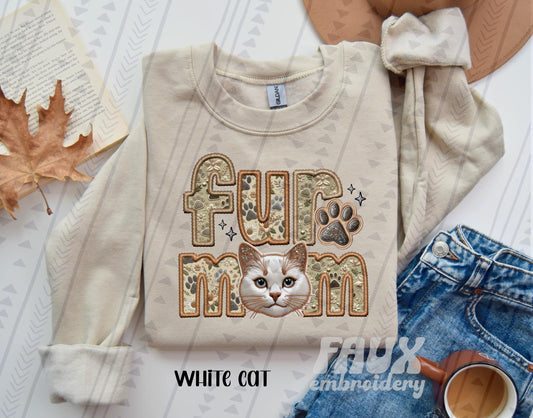 Faux Embroidery-Fur Mom