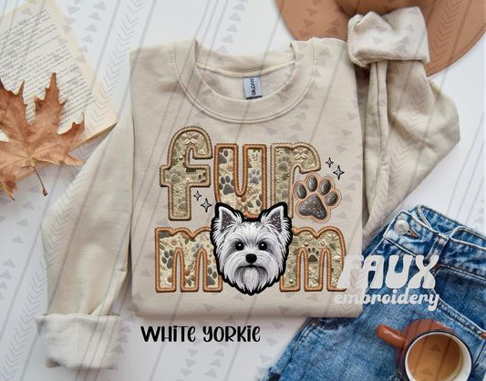Faux Embroidery-Fur Mom