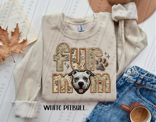 Faux Embroidery-Fur Mom