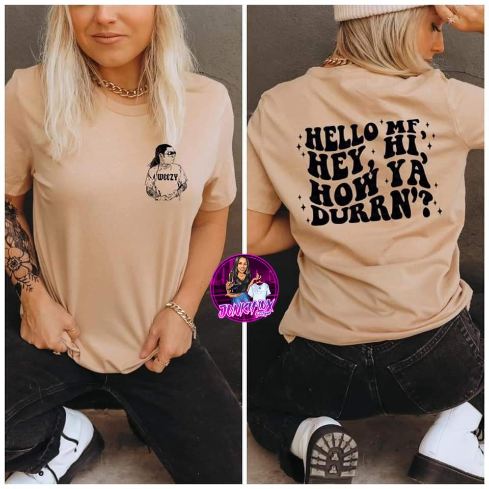 Hello MF, Hey, Hi (front and back)