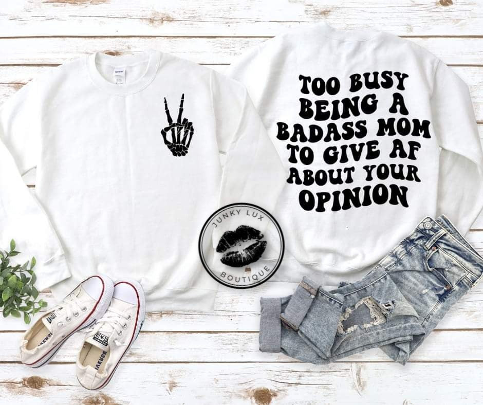 Badass Mom (front and back)