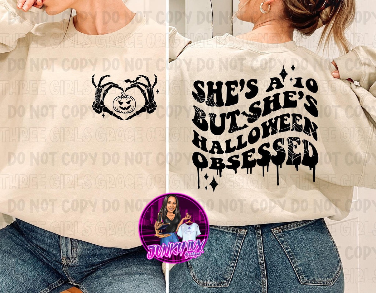 Halloween Obsessed (front and back)