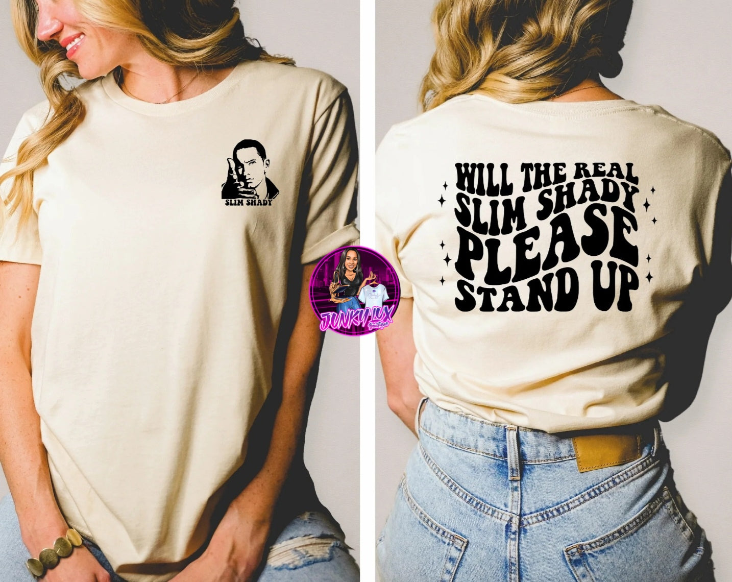 Slim Shady (front and back)