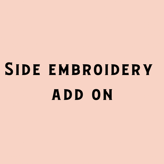Custom Embroidered side/back add on