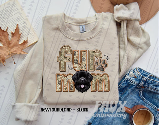 Faux Embroidery-Fur Mom
