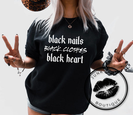 Black Nails, Clothes, Heart
