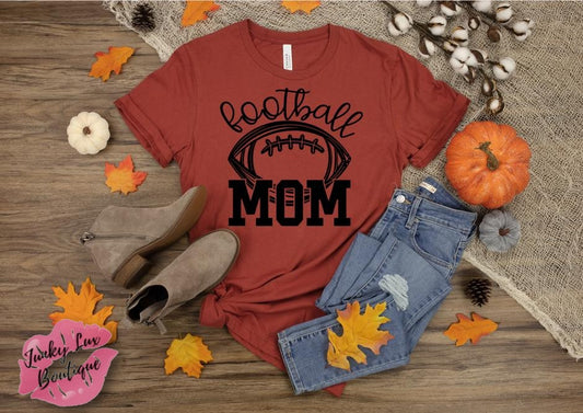 Football Mom-Black Lettering